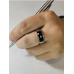 Кольцо мужское с черным камнем перстень