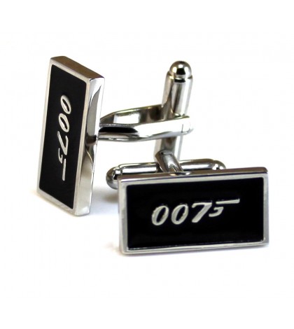 Запонки стальные "007"